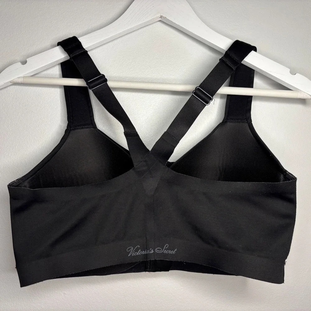 Victoria's Secret Knockout Ultra Max  Sport Bra 34DDD Black Logo Gym High Impact